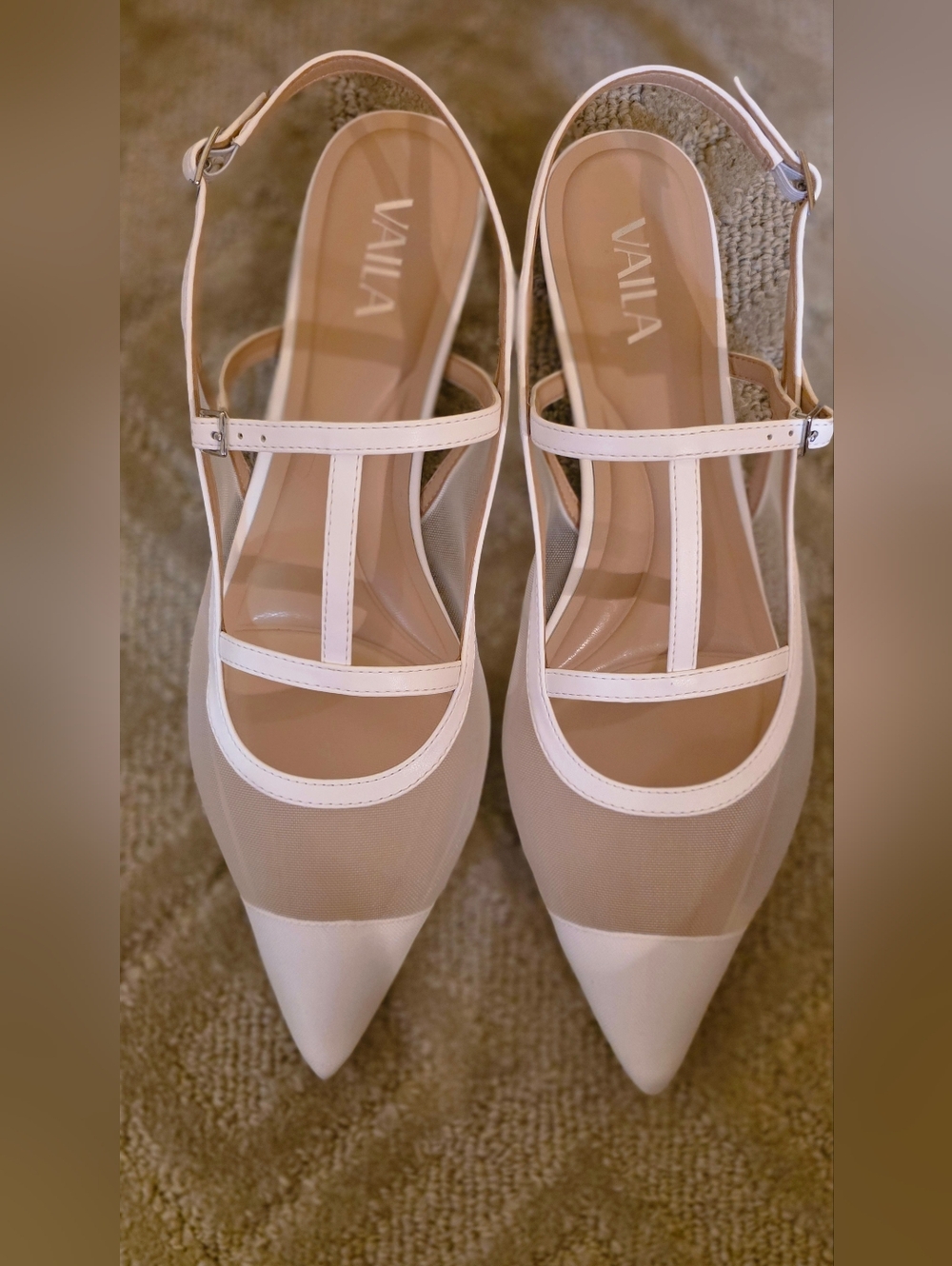 VAILA SHOESWomen's Luna Slingback Flats In White